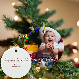 Décoration En Céramique Souvenirs de Noël pour bébé mémorable