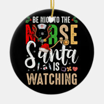 Soyez Gentil Avec L'Infirmière Père Noël Regarde N