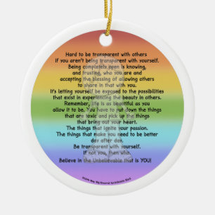 Décoration En Céramique Soyez transparent