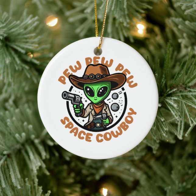 Décoration En Céramique Space Cowboy Funny Alien (Arbre)