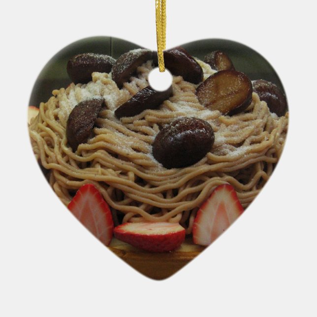 Décoration En Céramique Spaghetti japonais et gâteau aux fraises (Devant)