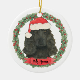 Décoration En Céramique Spaniel Black Cocker personnalisé