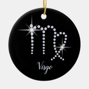 Décoration En Céramique Sparkly Diamonds Virgo Symbol