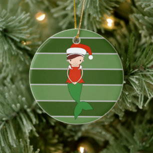 Décoration En Céramique Spécial Noël de la Sirène