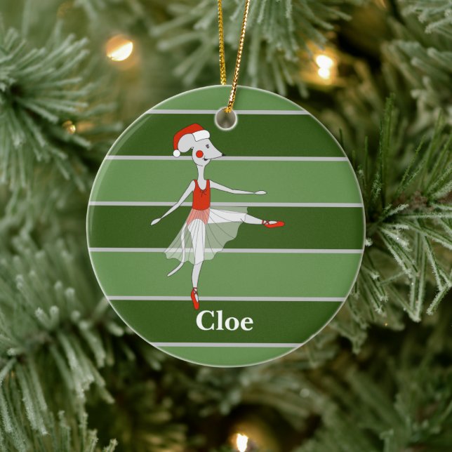 Décoration En Céramique Spécial Noël de la souris Ballerina (Arbre)