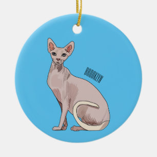 Décoration En Céramique Sphynx cat