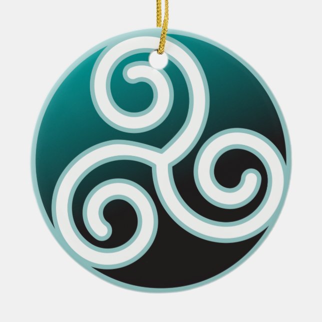 Décoration En Céramique Spirale de Celtic de Triskele (Devant)