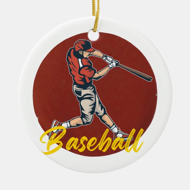 Décoration En Céramique Sport de baseball (Devant)
