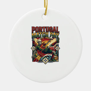 Décoration En Céramique Squelette de buteur jour de match du Portugal Nati