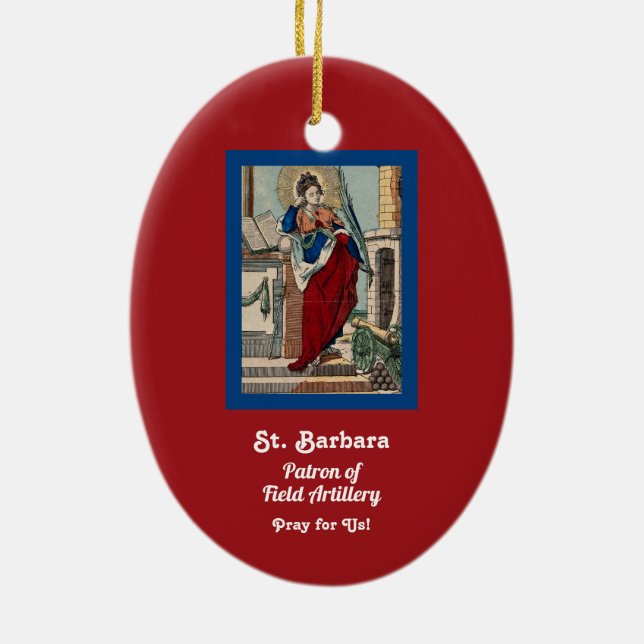Décoration En Céramique St. Barbara avec artillerie (M 007) (Dos)