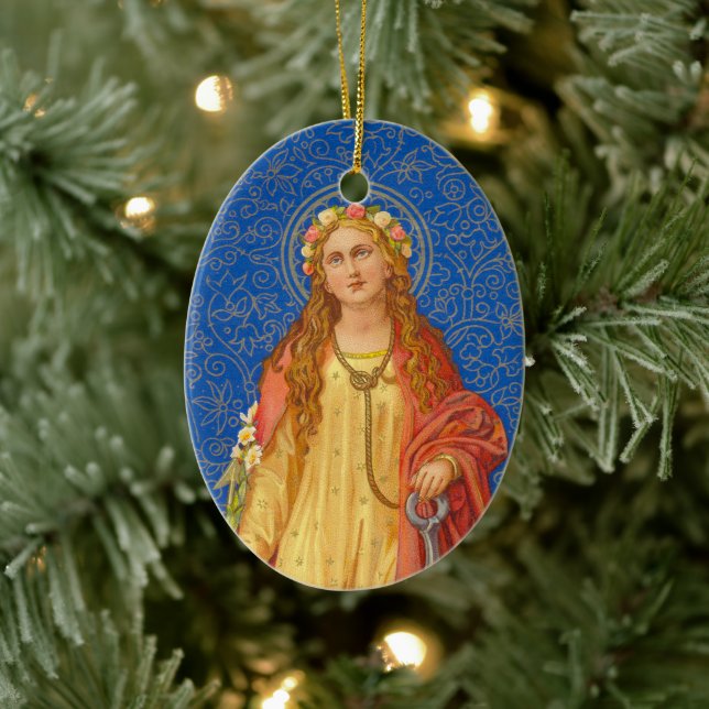 Décoration En Céramique St. Philomena avec Ancre (SNV 051) (Arbre)