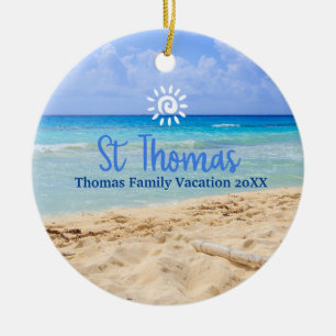 Décoration En Céramique St Thomas Beach Vacances Famille Voyage