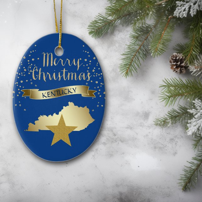 Décoration En Céramique Star du Kentucky Blue Gold (Créateur téléchargé)