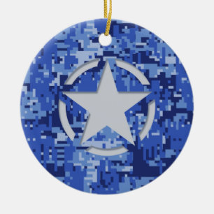 Décoration En Céramique Star Tag Decal Navy Blue Camo