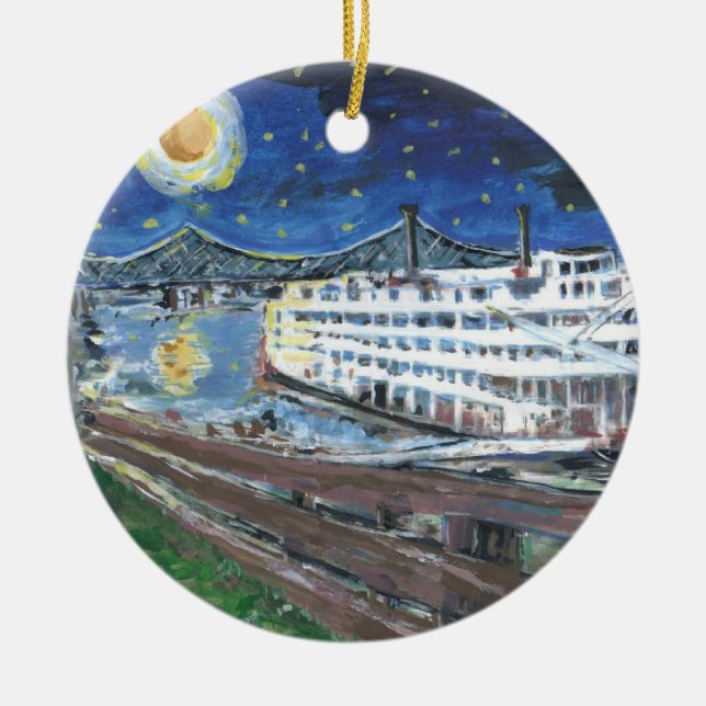 Décoration En Céramique Starry Night Mississippi Queen (Devant)