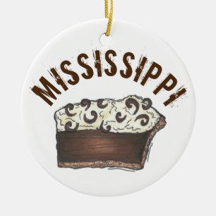 Décoration En Céramique State Pride MS Mississippi Mud Pie Slice