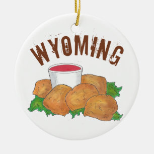 Décoration En Céramique State Pride Wyoming WY Rocky Mountain Oysters