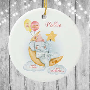 Décoration En Céramique Statistiques de naissance d'un éléphant bébé migno