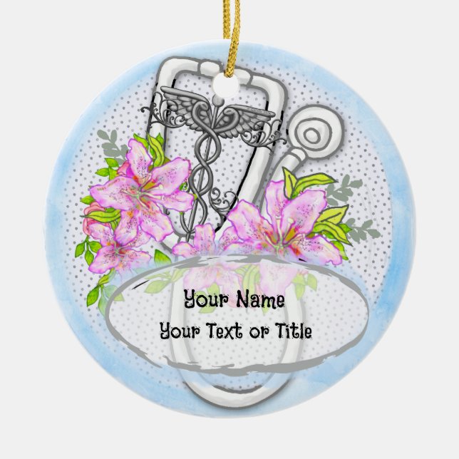 Décoration En Céramique Stéthoscope à menton étoilé (Devant)