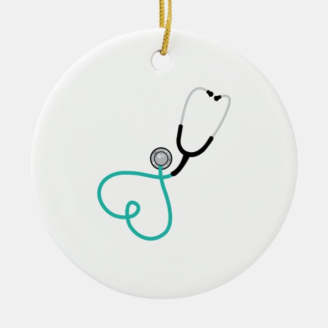Décoration En Céramique Stethoscope du coeur (Devant)