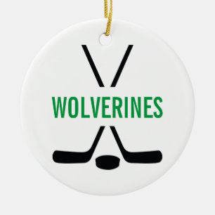 Décoration En Céramique Sticks de hockey personnalisés