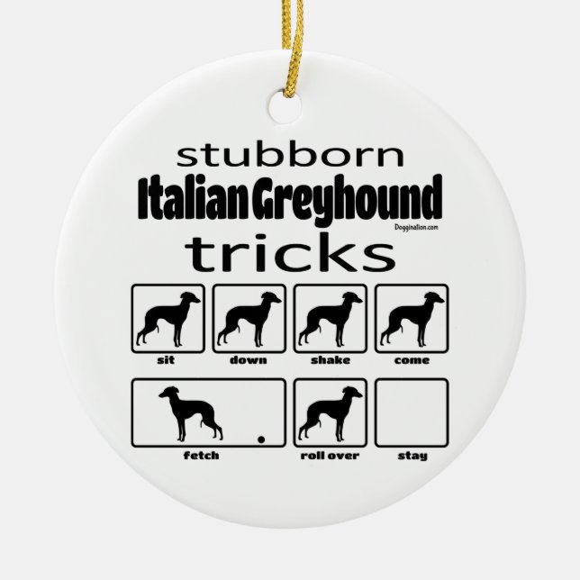 Décoration En Céramique Stube Italien Greyhound Tricks (Devant)