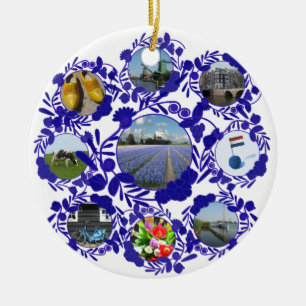 Décoration En Céramique Style bleu Hollande de Delftware de Néerlandais d