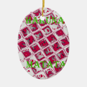 Décoration En Céramique Style Red Hakuna Matata