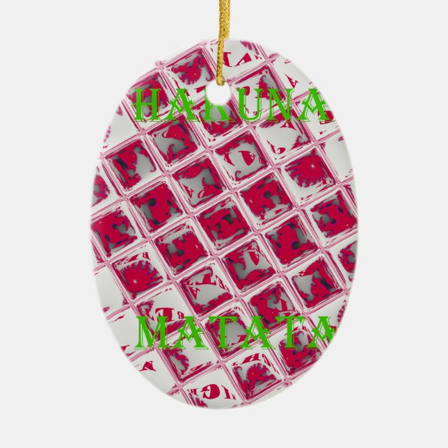 Décoration En Céramique Style Red Hakuna Matata (Devant)