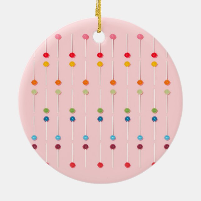 Décoration En Céramique Suckers Lollypop Candy Rainbow (Dos)