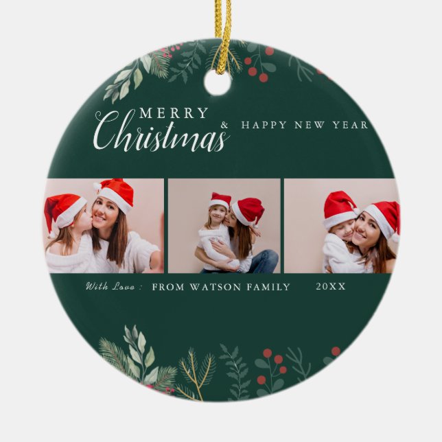 Décoration En Céramique Sucre de canne rouge et blanc Vacances photo Colla (Devant)