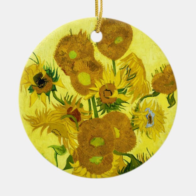 Décoration En Céramique Sunflowers Vincent van Gogh (Devant)