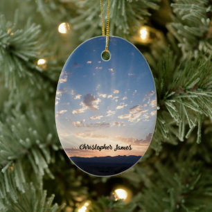 Décoration En Céramique Sunset Sky Personnalisé