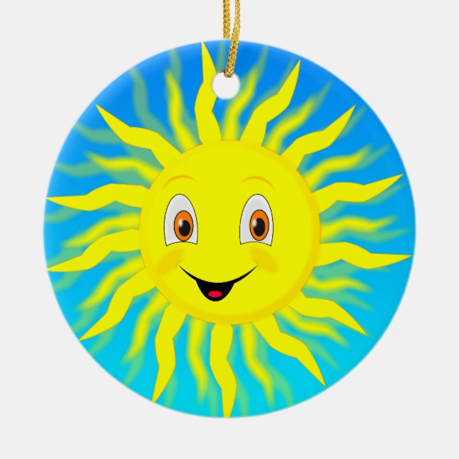 Décoration En Céramique Sunshine Happy Face (Devant)