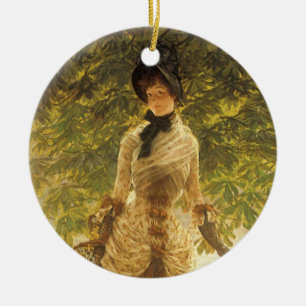 Décoration En Céramique Sur la Tamise par James Tissot, réalisme Vintage