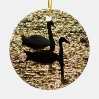 Décoration En Céramique Sur l'étang d'or