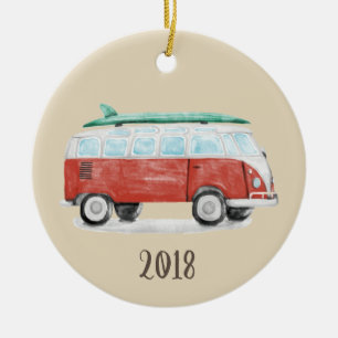 Décoration En Céramique Surf Van Keepsaké Année