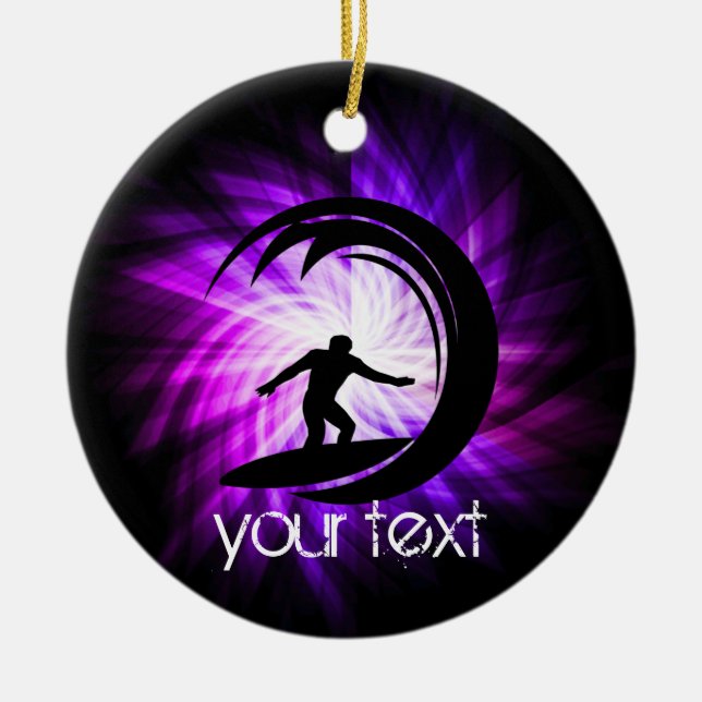 Décoration En Céramique Surf violet cool (Devant)