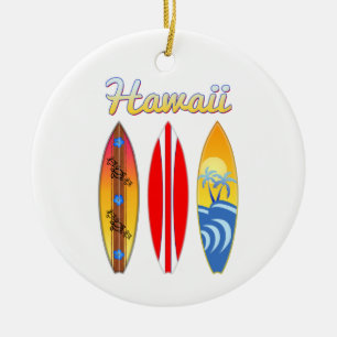 Décoration En Céramique Surfboards Hawaii Islands