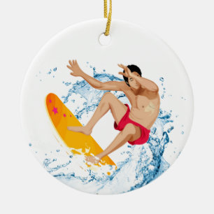 Décoration En Céramique Surfer Guy