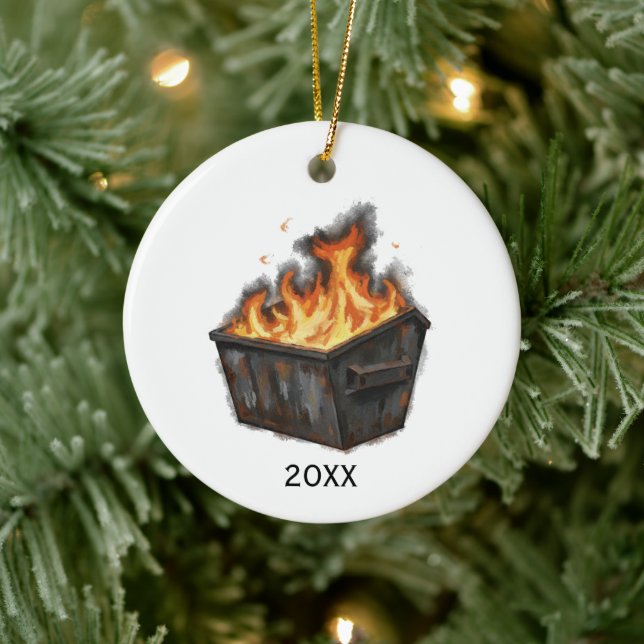 Décoration En Céramique Surviving the Dump Fire Year Funny Custom Gift  (Arbre)