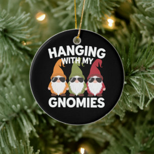 Décoration En Céramique Suspendu avec mes gnomes drôle de gnome de jardin