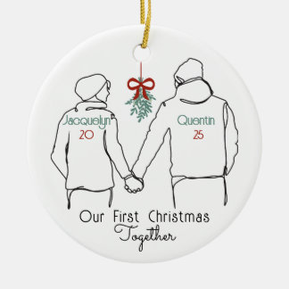 Décoration En Céramique Sweat - shirt à capuche Couple Premier Noël Ensemb