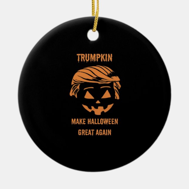 Décoration En Céramique Sweatshirt, Trumpkin, Halloween Merch Classic (Devant)