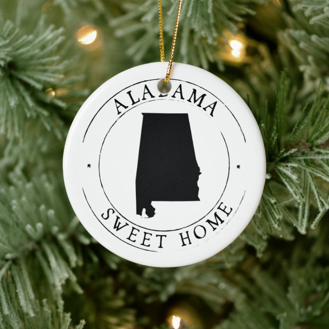 Décoration En Céramique Sweet Home Alabama State Ornament (Arbre)