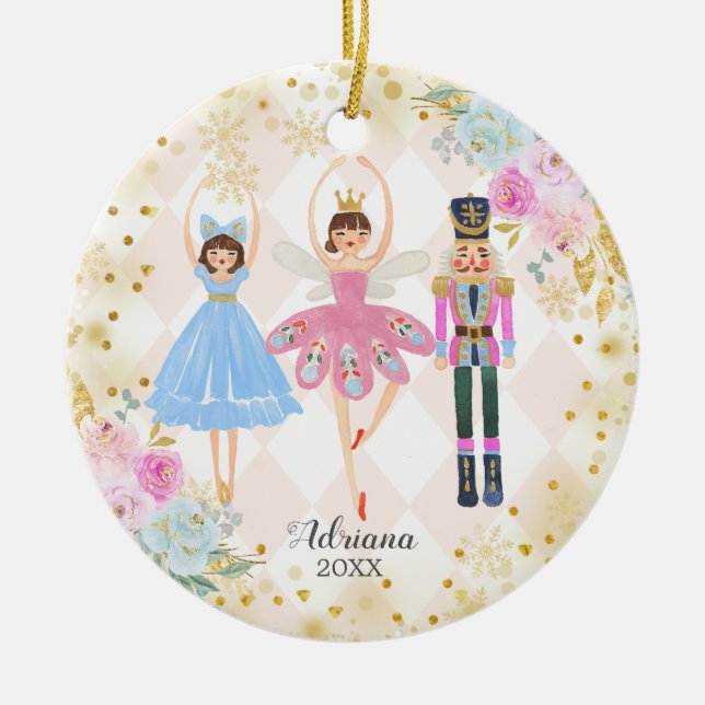 Décoration En Céramique Sweet Personnalisé Nutcracker ornament Girl (Devant)