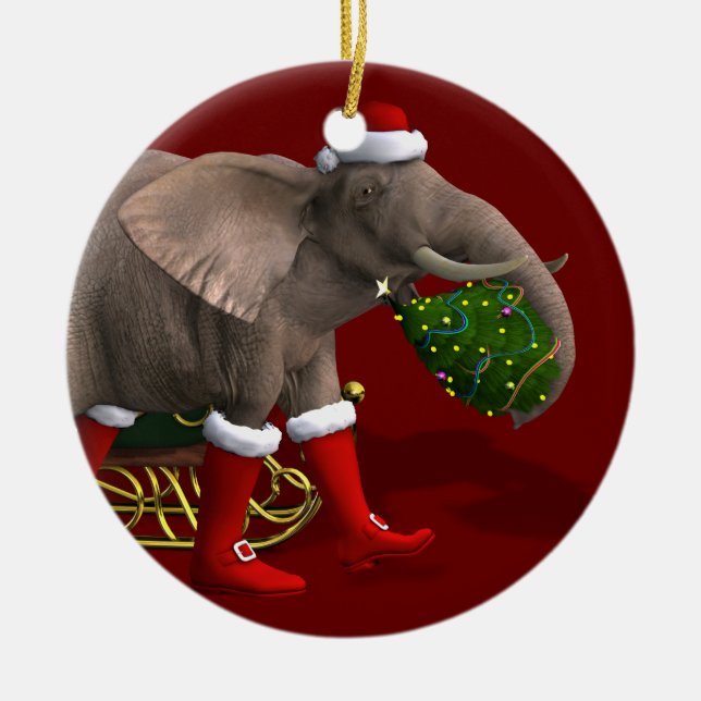 Décoration En Céramique Sweet Santa Claus Elephant (Devant)