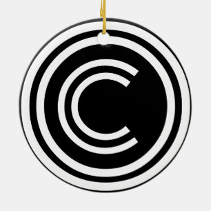 Décoration En Céramique Symbole de copyright
