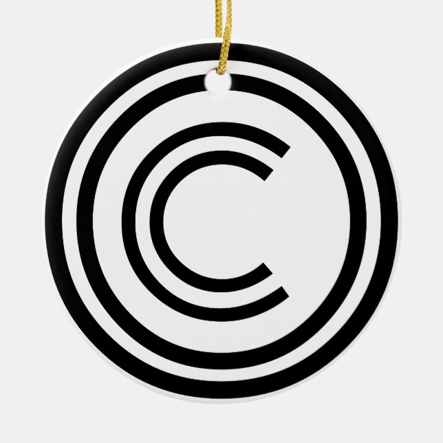 Décoration En Céramique Symbole de copyright (Devant)