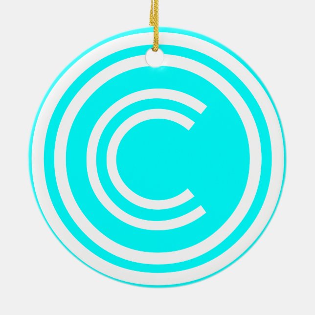 Décoration En Céramique Symbole de copyright (Dos)